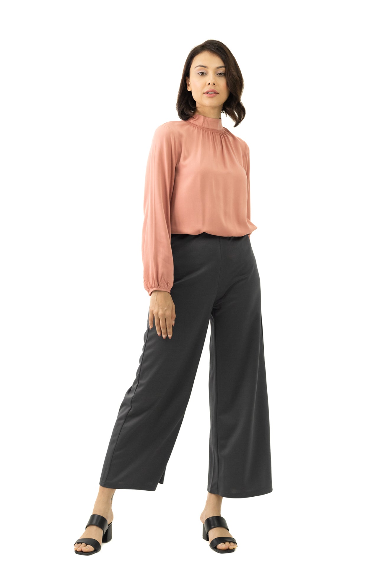 DAISY By VOIR High Rise Waist Wide Leg Pants