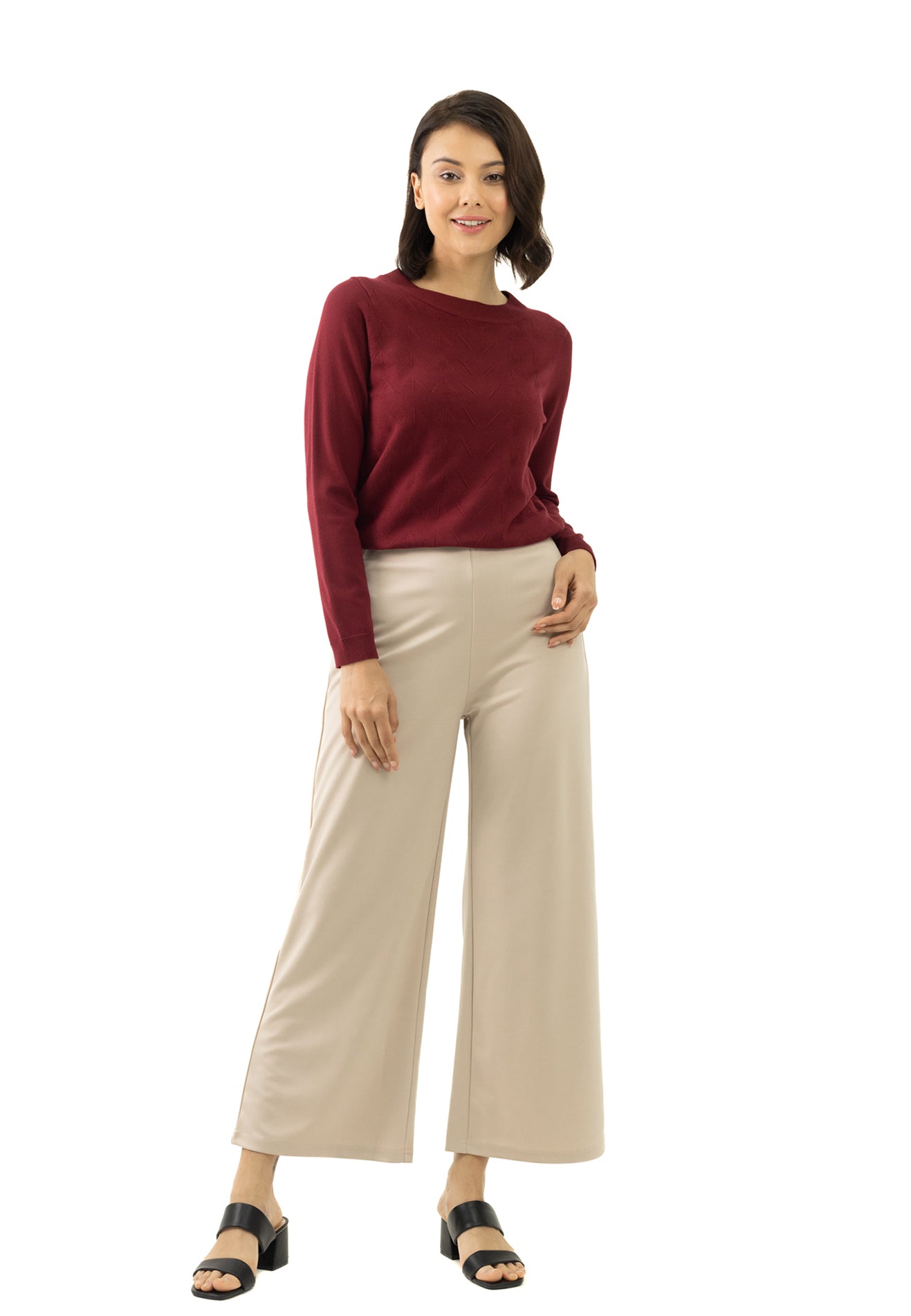 DAISY By VOIR Stretchy Wide Leg Pants