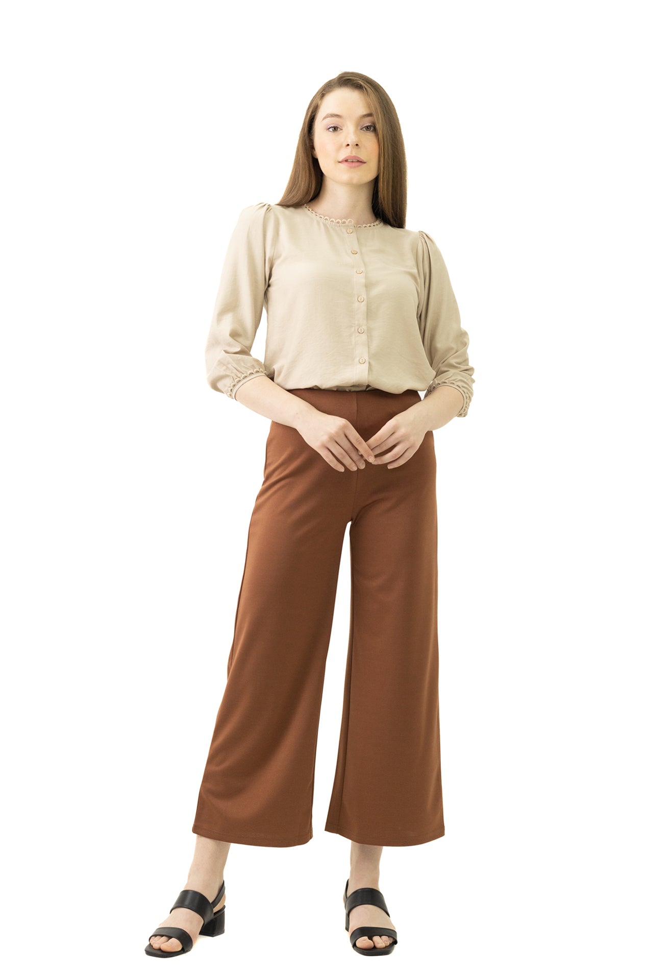 DAISY By VOIR Stretchy Wide Leg Pants