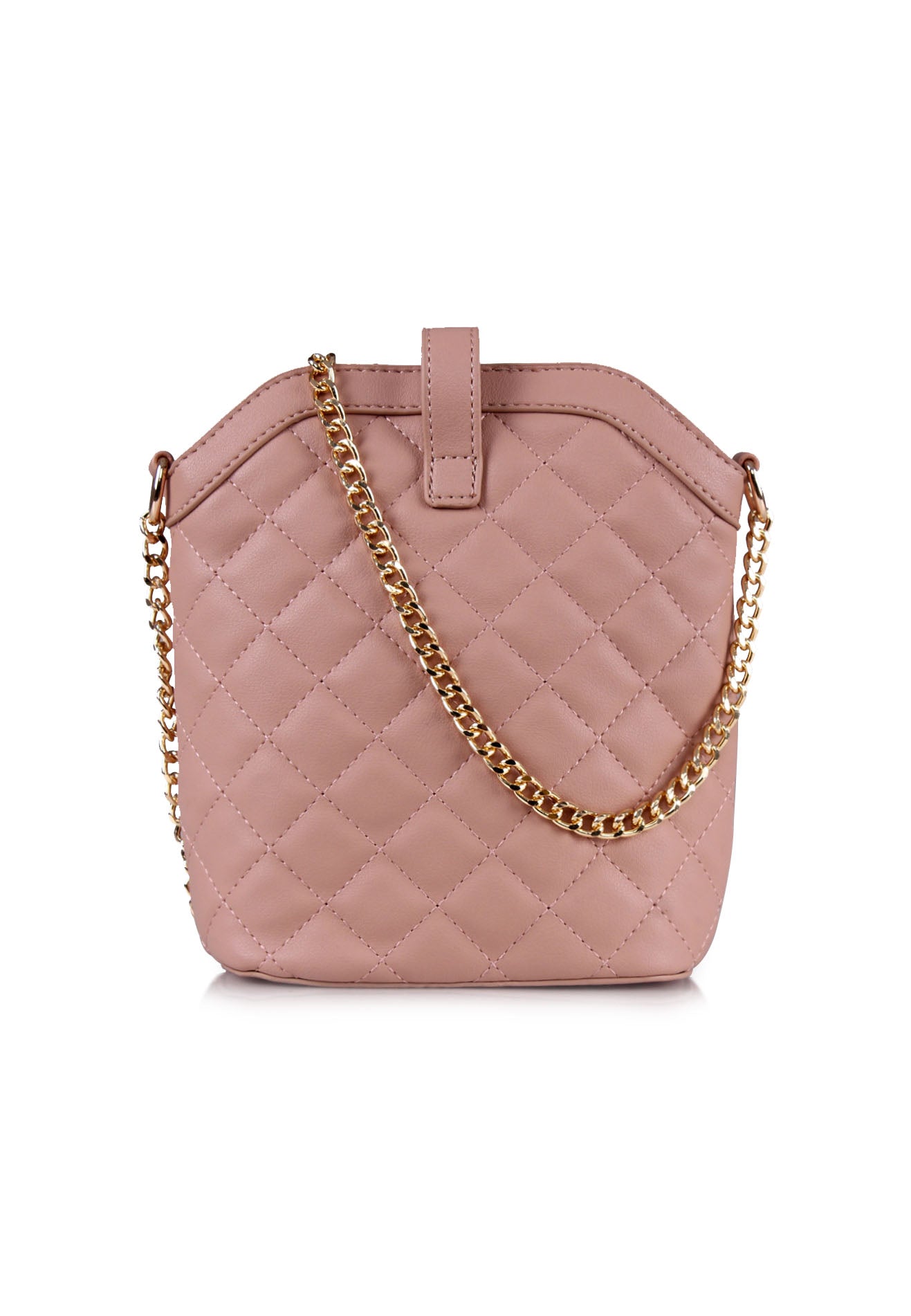 Sleek Quilted Crossbody Chain Bag