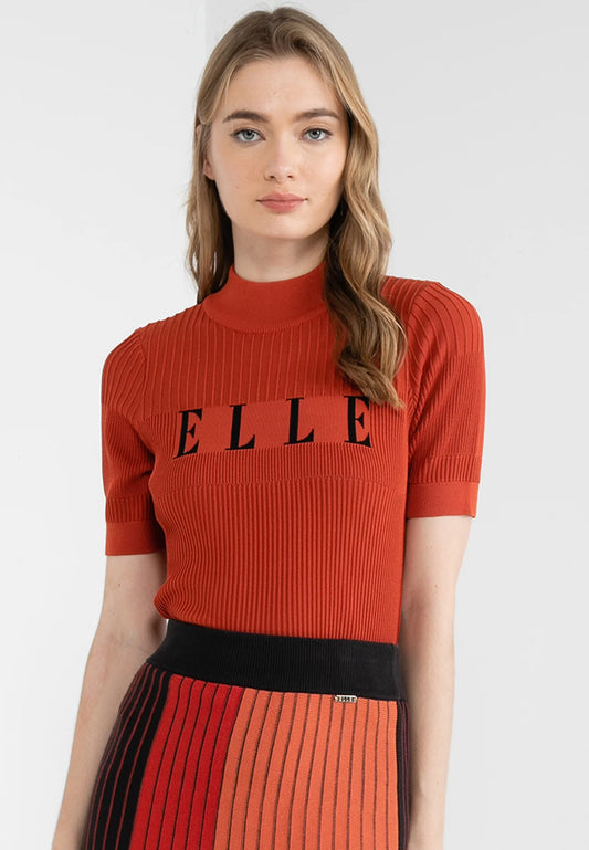 ELLE Apparel Logo Knitted Top