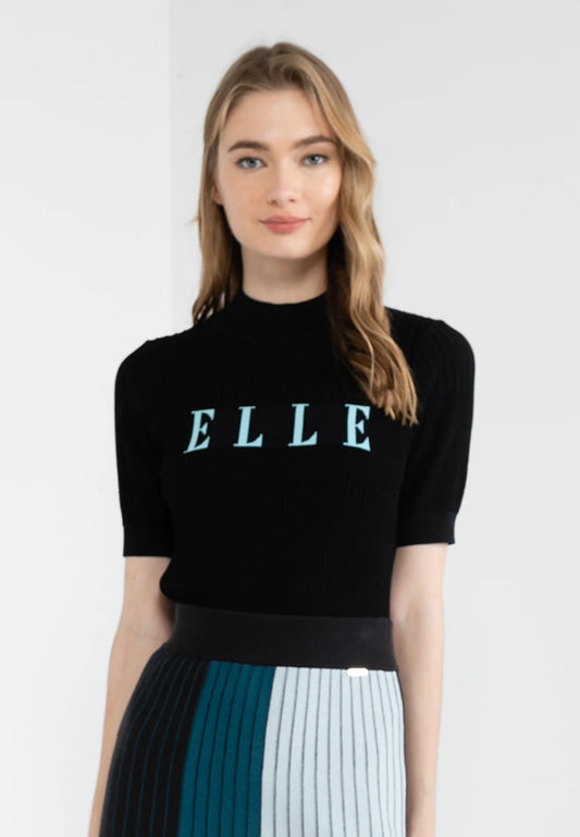 ELLE Apparel Logo Knitted Top