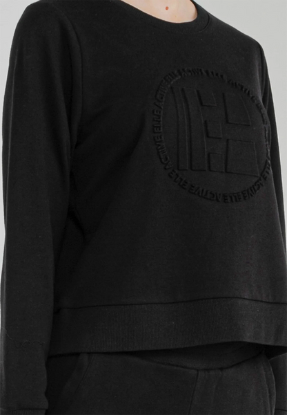 ELLE Active Embossed Logo Long Sleeves Sweater