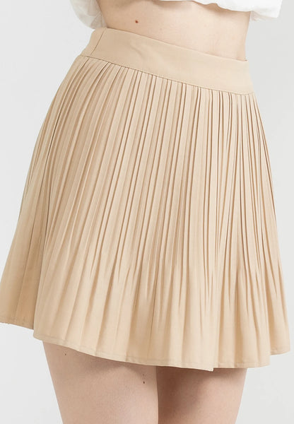 ELLE Apparel Pleated Mini Skirt