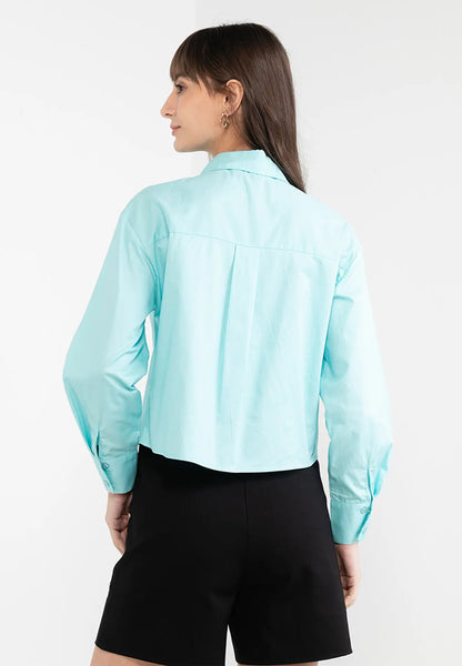 ELLE Apparel Casual Long Sleeves Collared Shirt