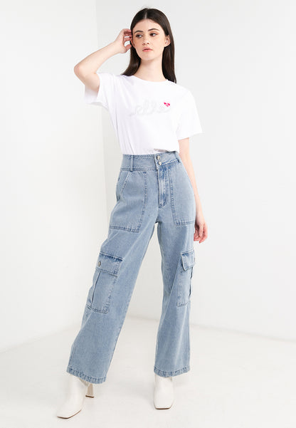 ELLE Leisure The Wonder Collection: Embroidered Logo Burning Love Badge Big Tee