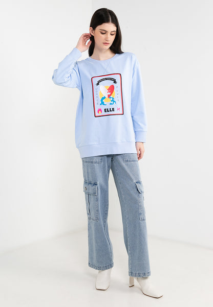 ELLE Leisure The Wonder Collection: Strong Together Wonder Power Graphic Sweater