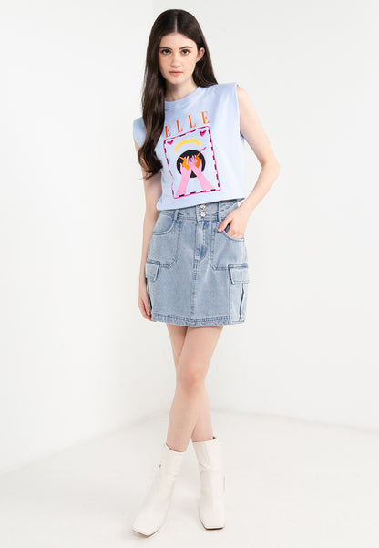 ELLE Leisure The Wonder Collection: Power Is In Your Hand Graphic Top
