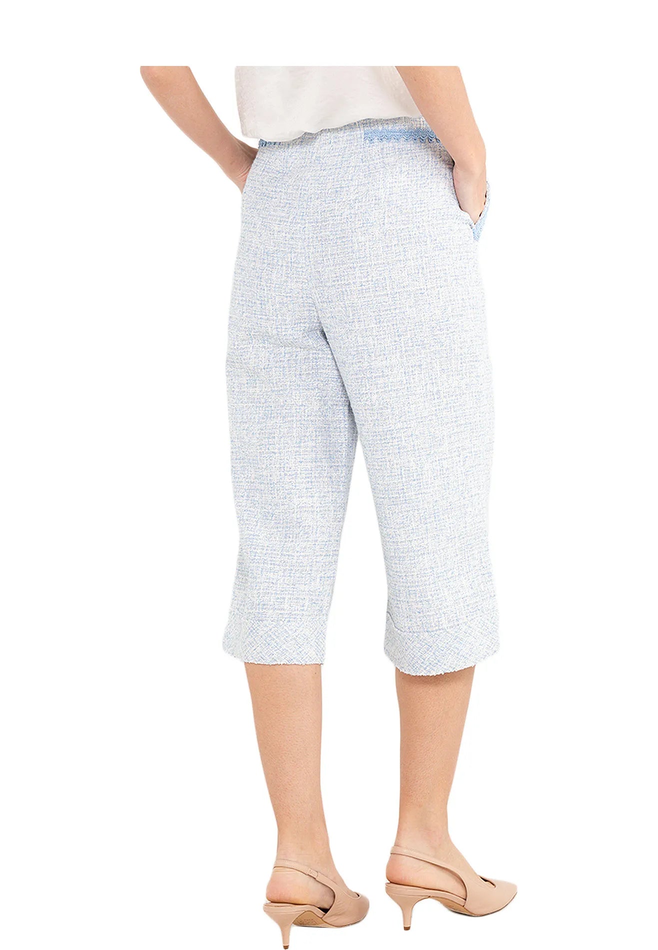 ELLE Apparel Wide-Leg Tweed Pants