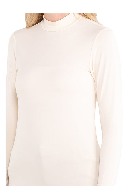 ELLE Active Seamless Long Sleeves Basic Mock Neck Tee