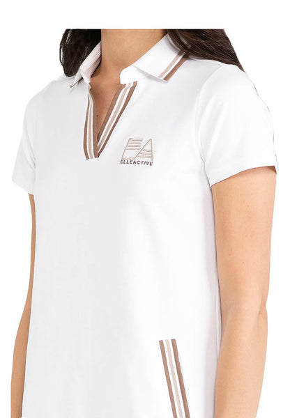 ELLE Active Short Sleeves V-Neck Tennis Dress