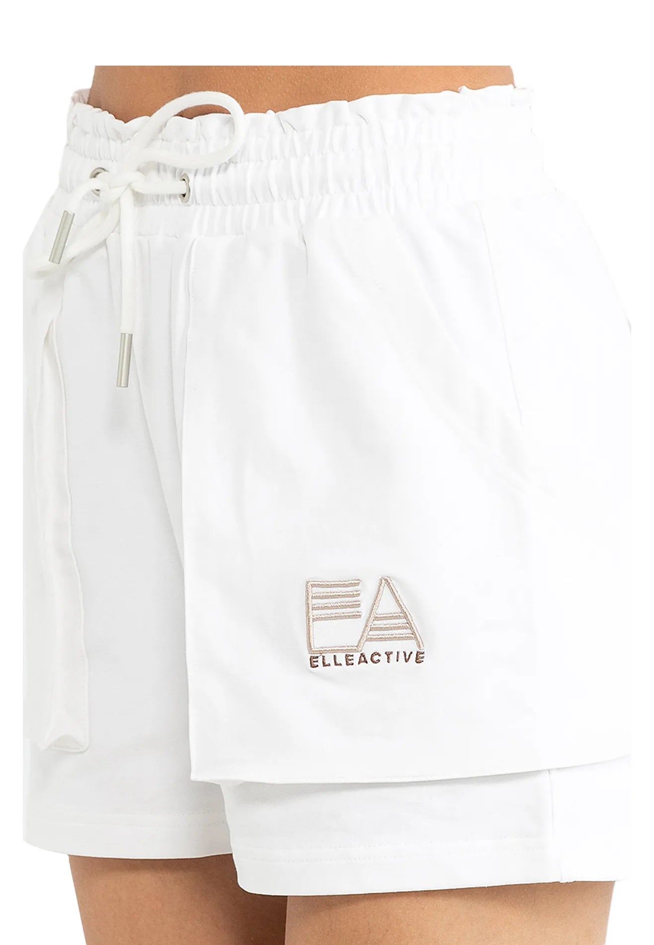 ELLE Active Logo Ruffle Waist Short Sweatpants