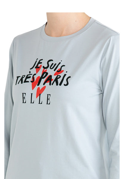 ELLE Active Leisure 'Le Suis Tres Paris' Long Sleeve Top