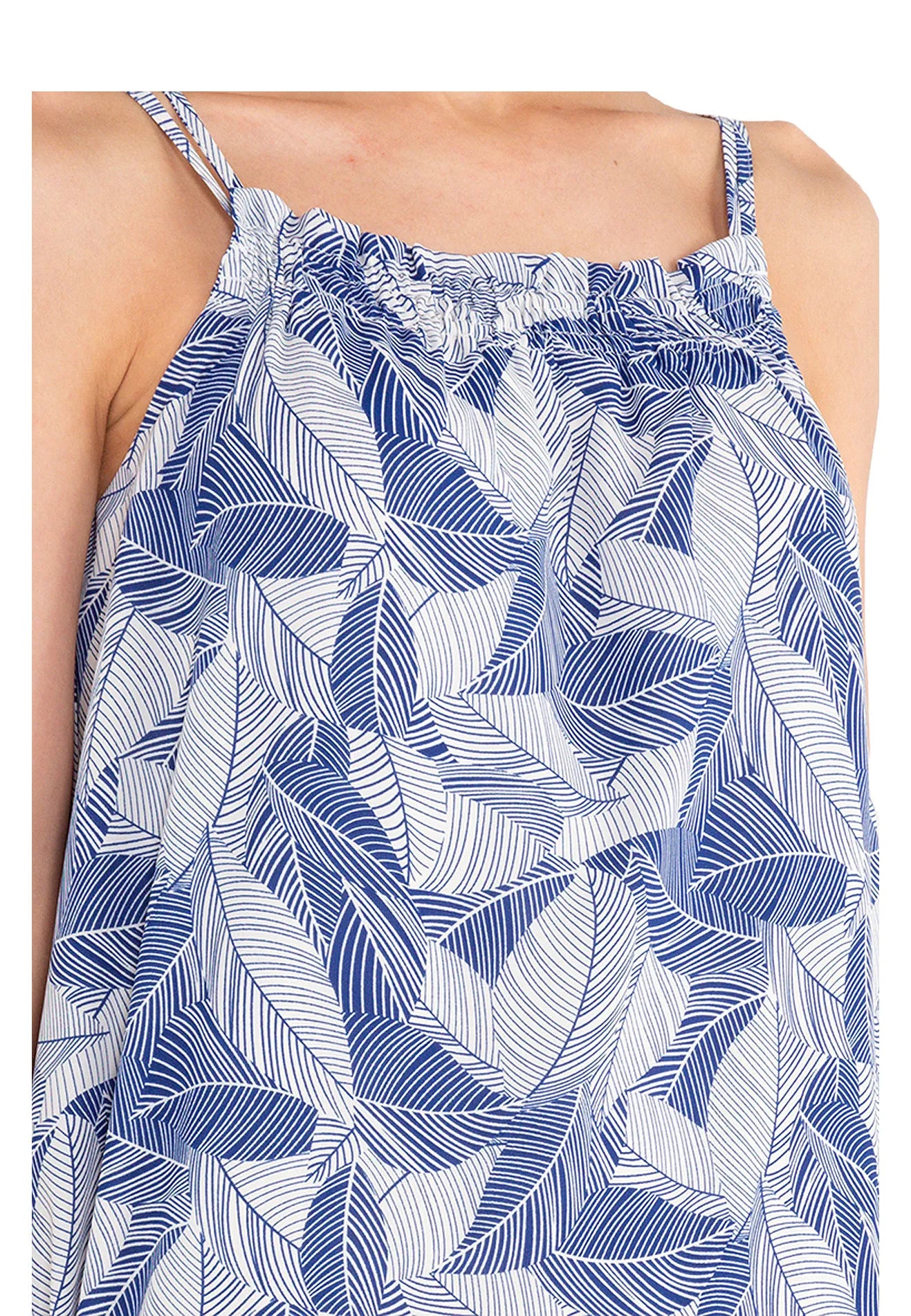 ELLE Apparel Tropical Printed Cami Midi Dress