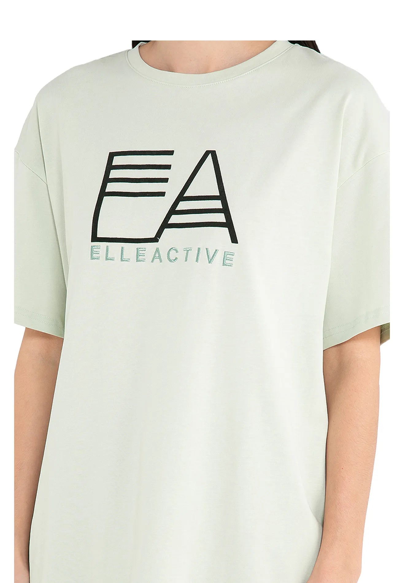 ELLE Apparel Active Oversized Logo Printed T-Shirt