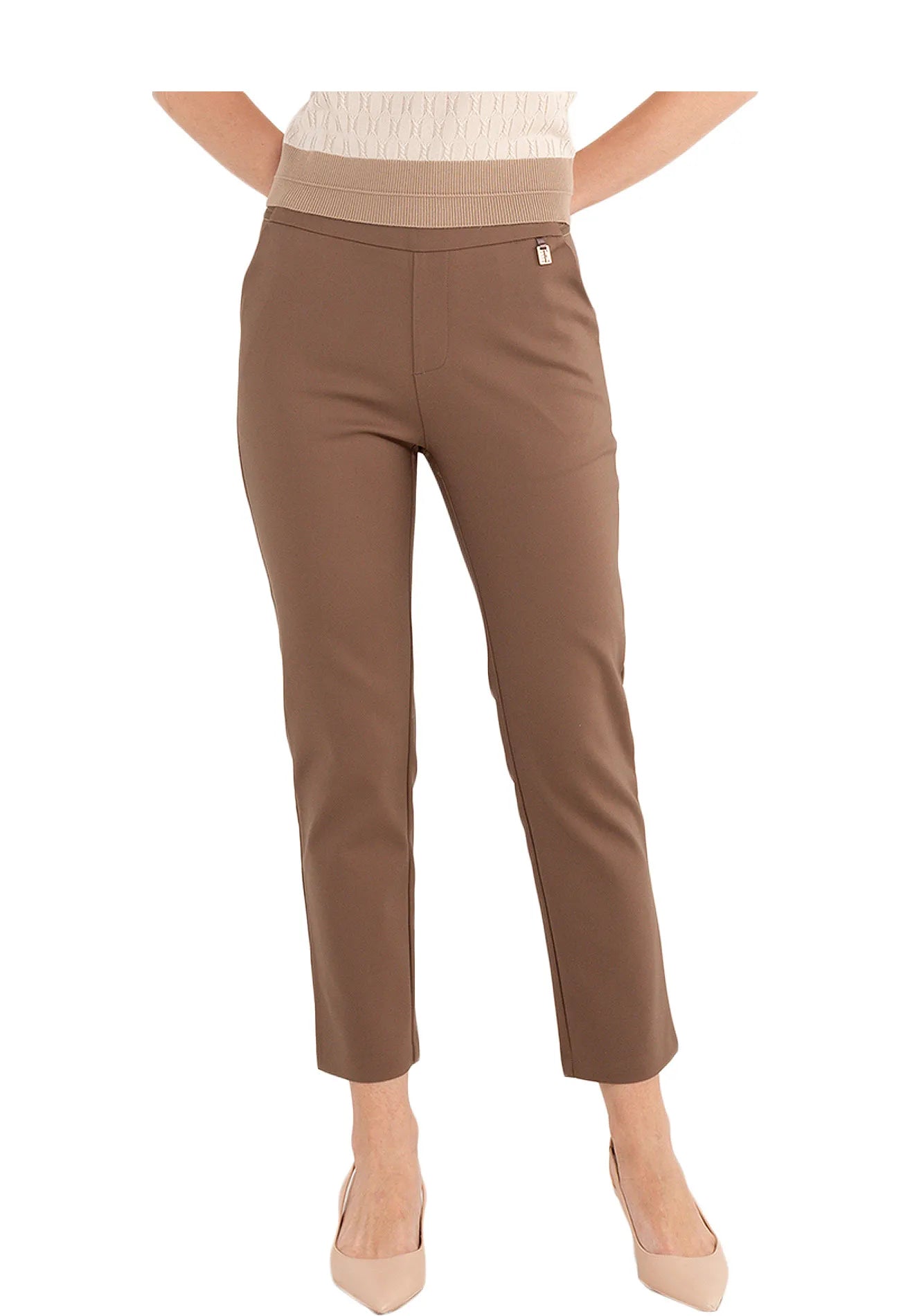 ELLE Apparel Casual Elastic Waistband Long Pants