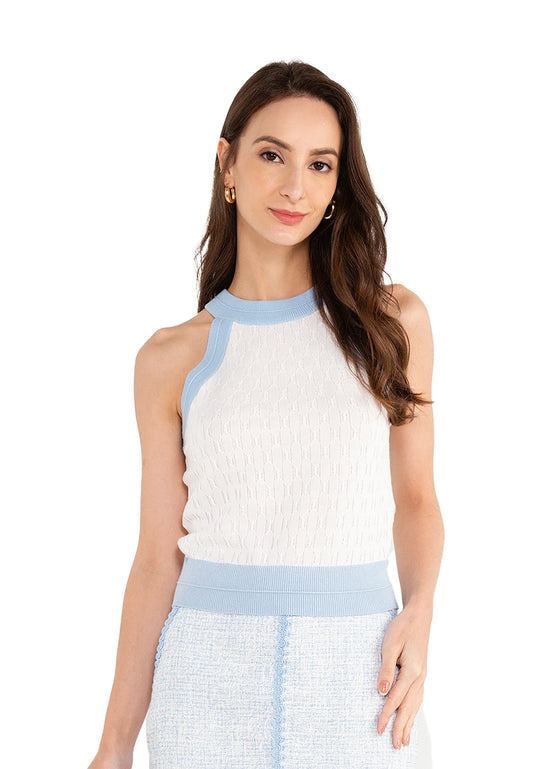 ELLE Apparel Knitted Geometric Top