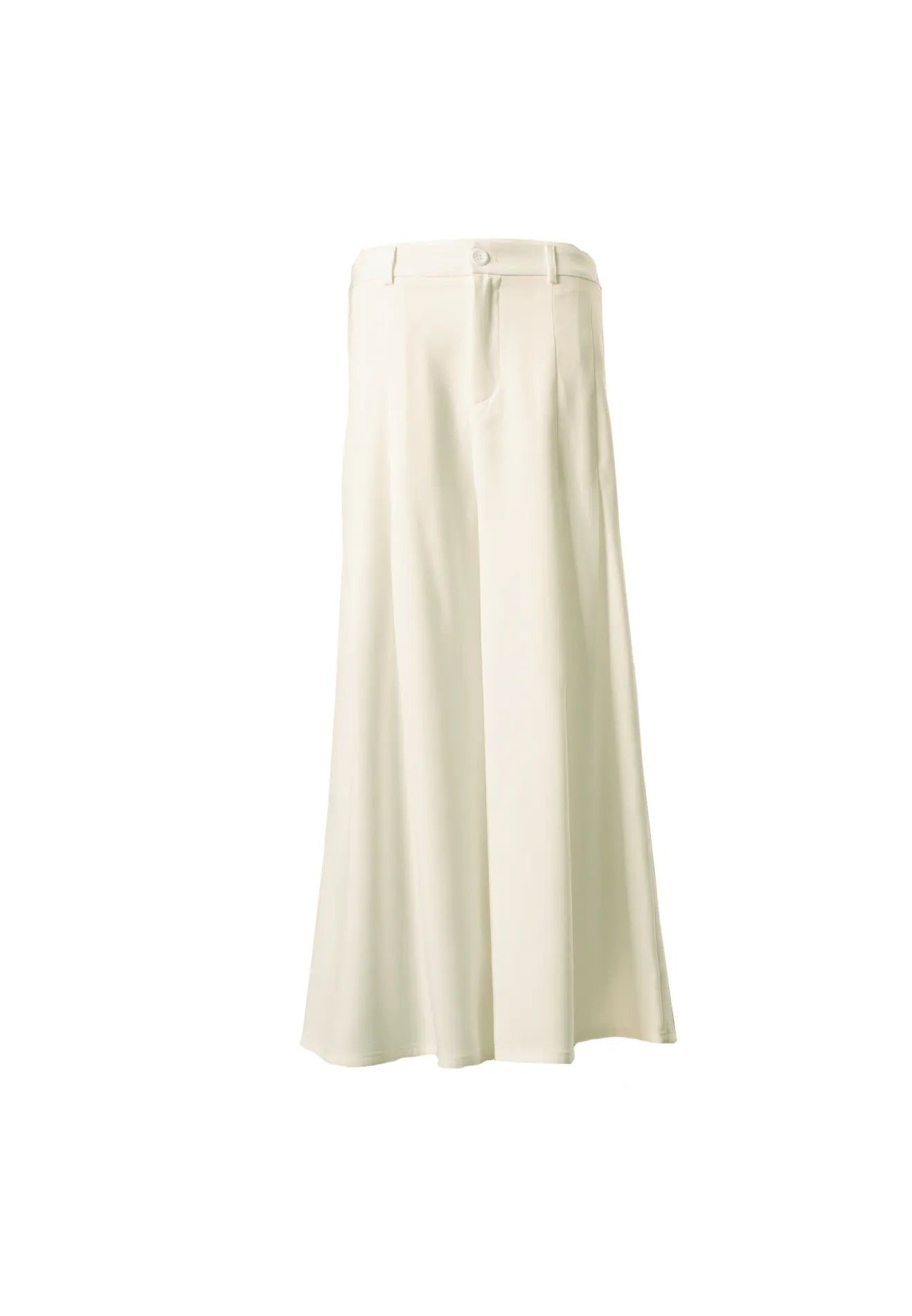 DAISY By VOIR High-Rise Elastic Pleated Wide Leg Buttoned Culottes Pants