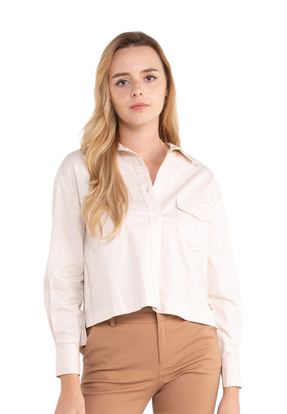 ELLE Apparel Basic Collar Long Sleeves Shirt