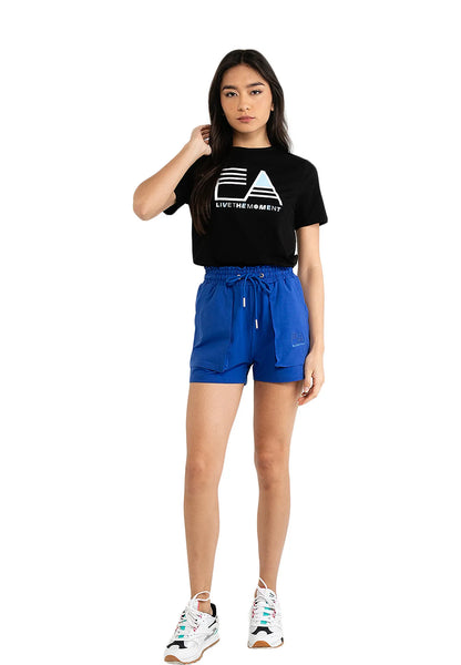 ELLE Active Live The Moment Logo Basic Tee