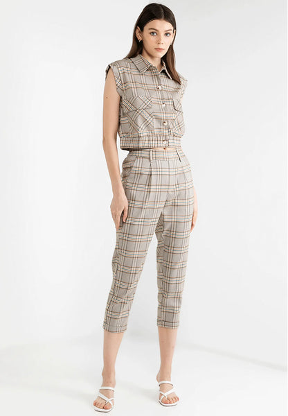 VOIR JEANS Hey Summer Collection: Checkered Pocket Pants