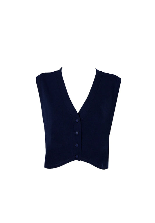 DAISY By VOIR V-Neck Button Sleeveless Vest