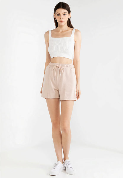 VOIR JEANS Hey Summer Collection: Drawstring Elastic Waist Casual Shorts