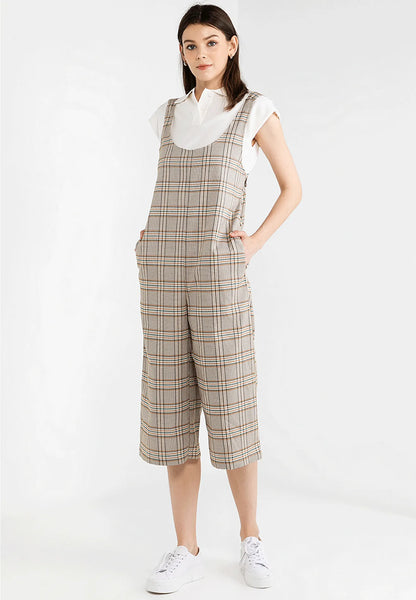 VOIR JEANS Hey Summer Collection: Sleeveless Checkered Jumpsuit