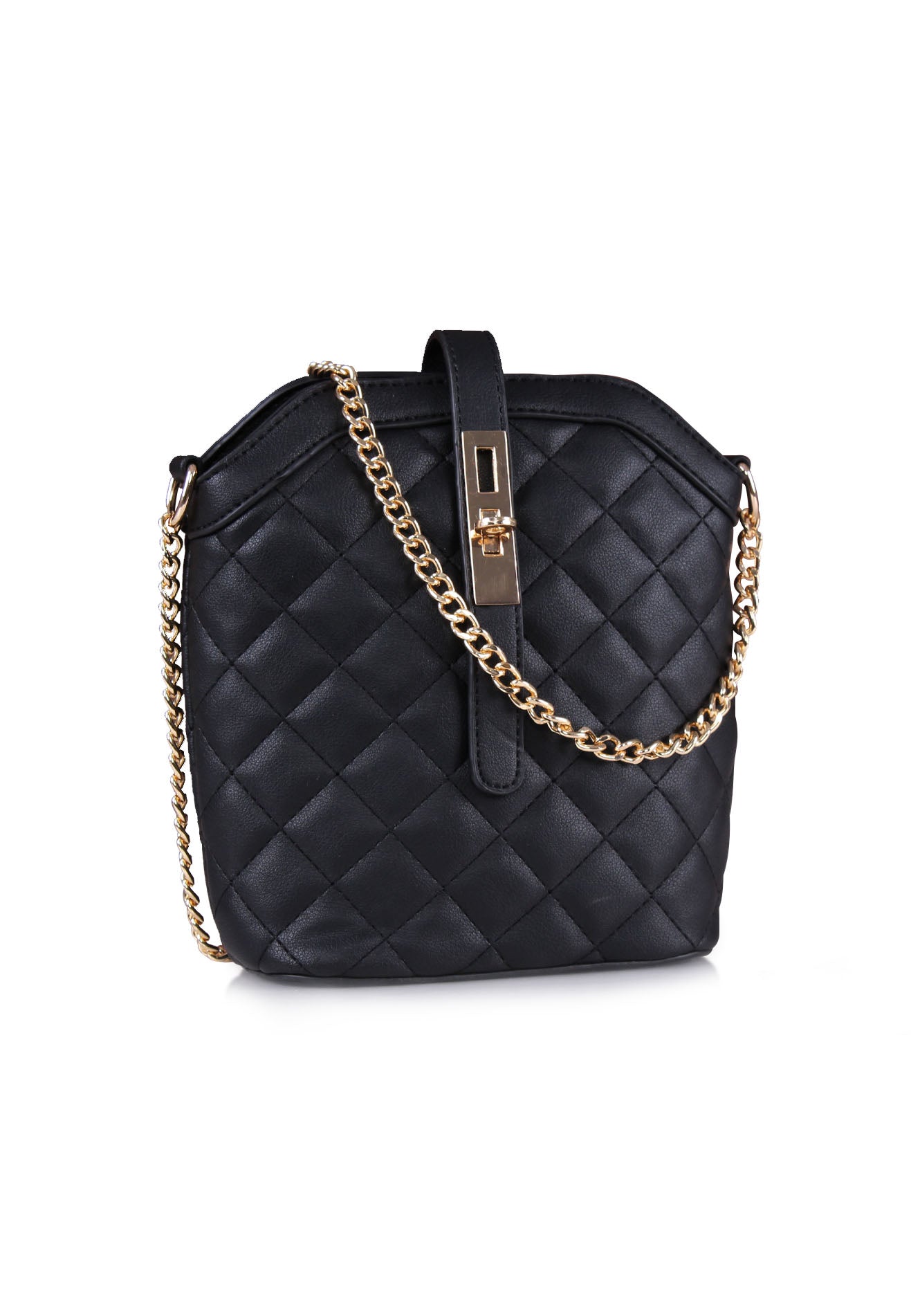 Show Me Your Shine Black/Silver Quilted Bag - BAG1682BK