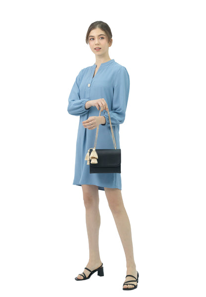 VOIR Small Boxy with Tassels Crossbody Bag