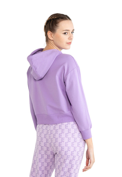 ELLE Apparel Active Drawstring Cropped Hoodie with Pocket