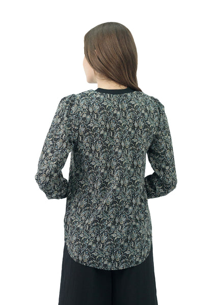 DAISY By VOIR Modern Paisley Printed Blouse