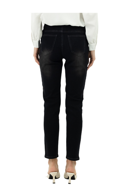 DAISY By VOIR Two-Toned Washed High Rise Slim Cut Denim Jeggings