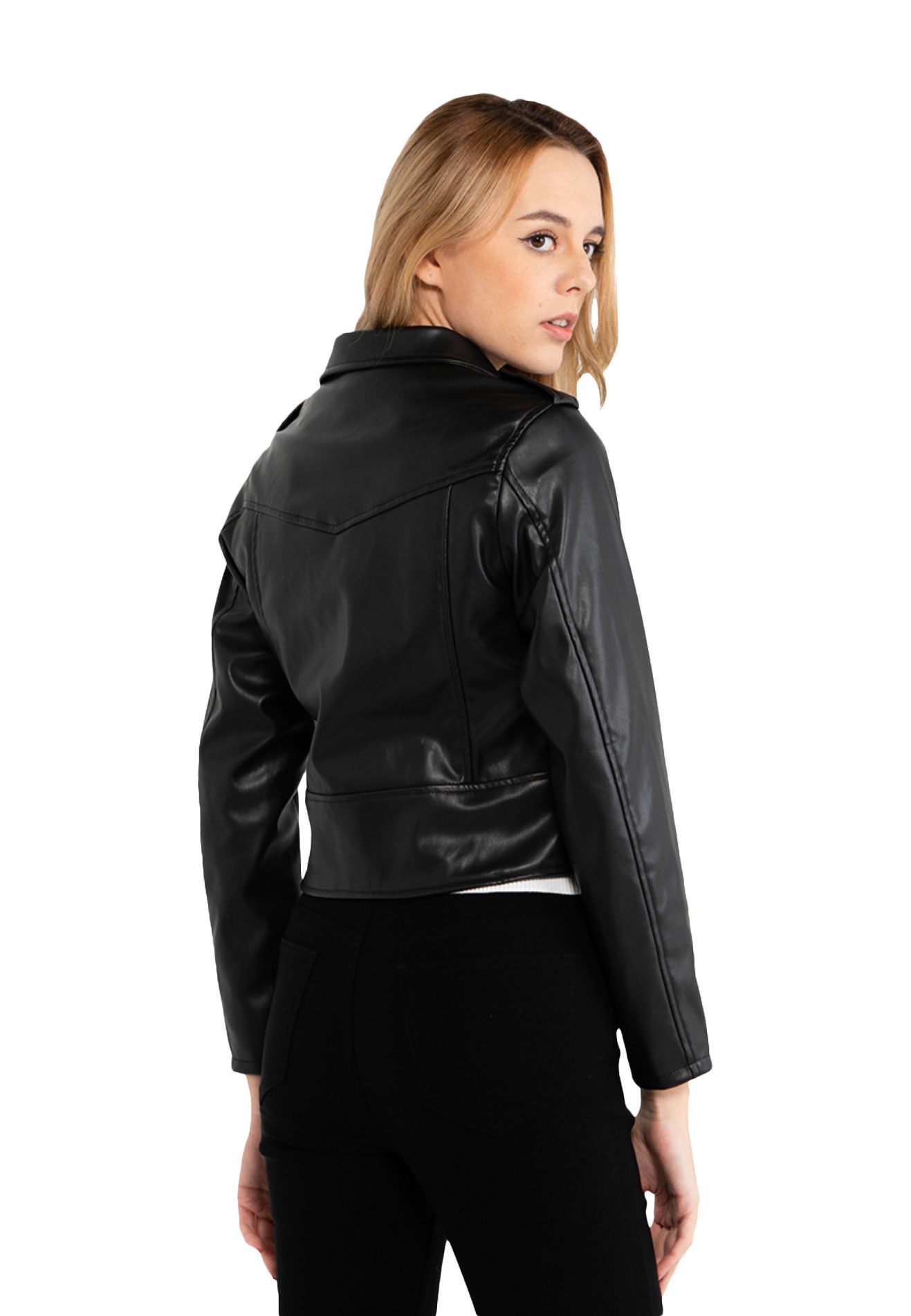 VOIR JEANS Notch Lapel Collar Leather Jacket – VOIR GALLERY