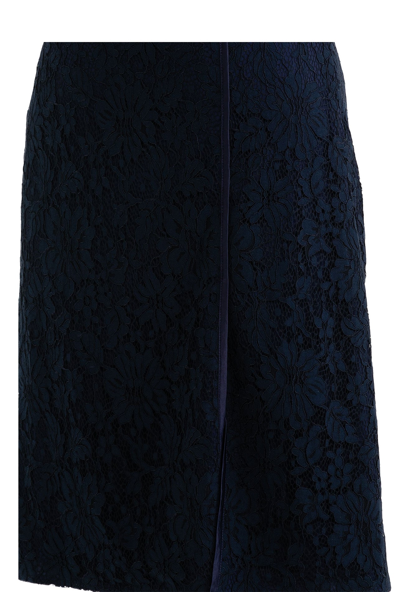 ELLE Apparel Floral Lace Split Hem Midi Skirt