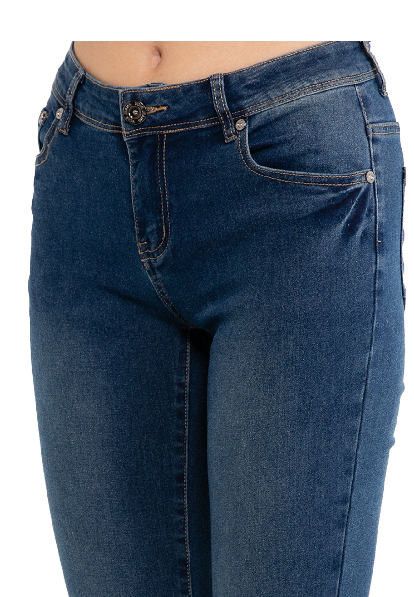 VOIR JEANS #305 Mid Waist Relax Slim Cut Denim Jeans
