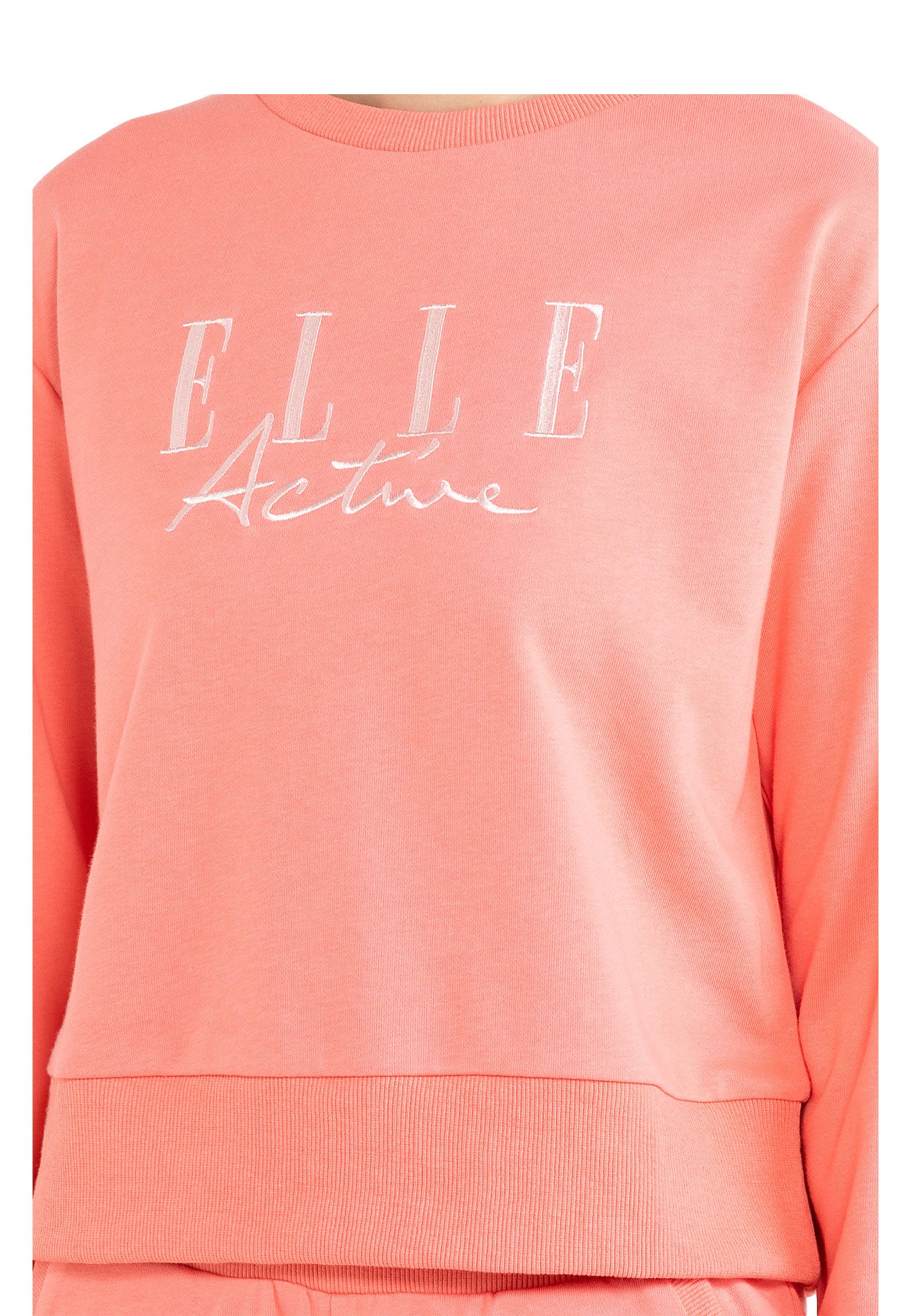 ELLE Active Classical Logo Round Neck Sweater