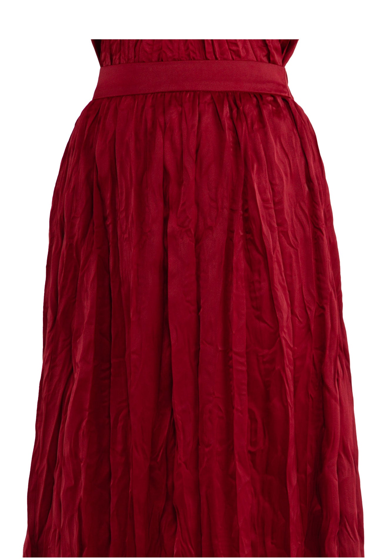 ELLE Apparel High Waist Wine Tassel Long Skirt