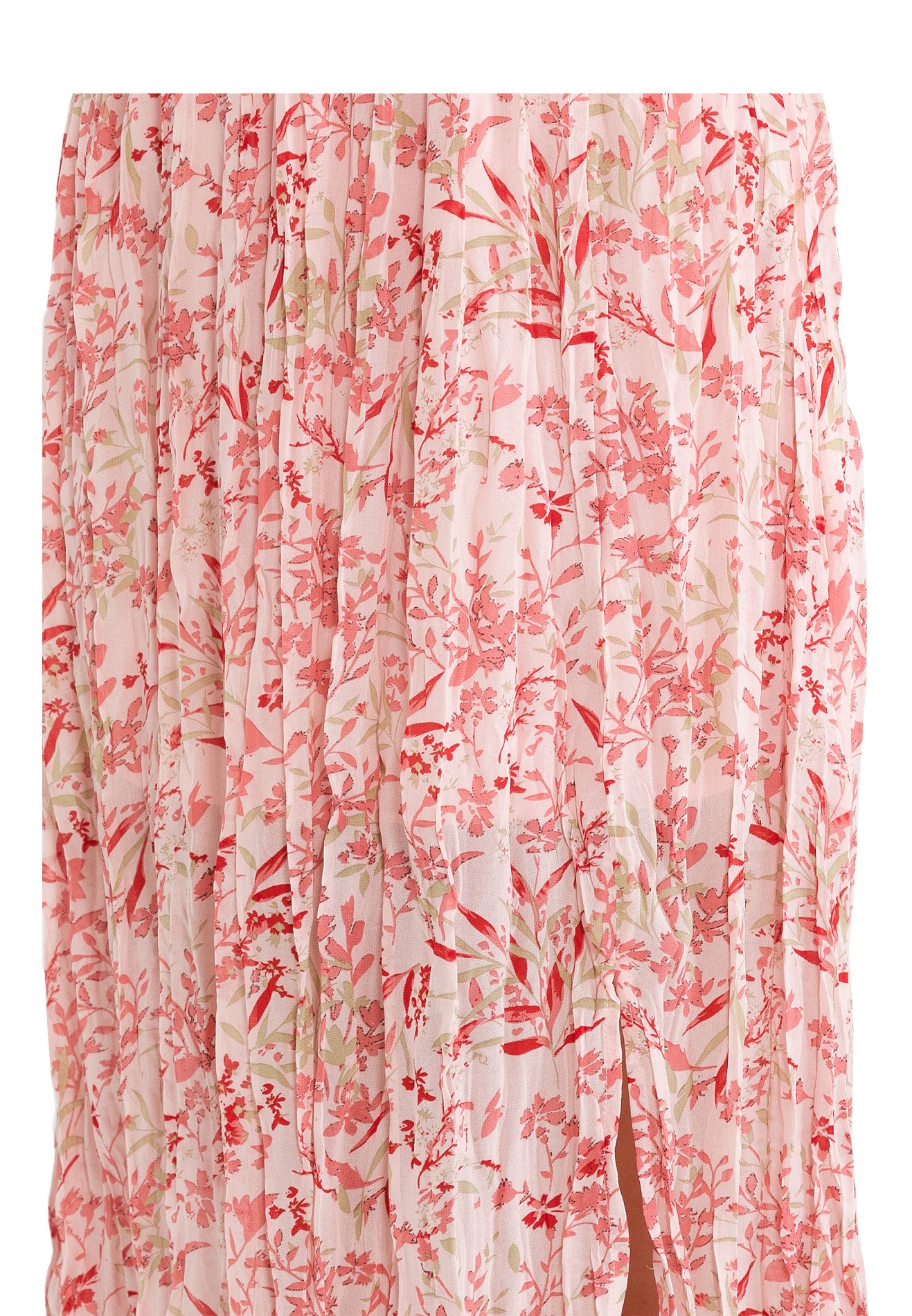 ELLE Apparel Summer Floral Pleated Midi Skirt