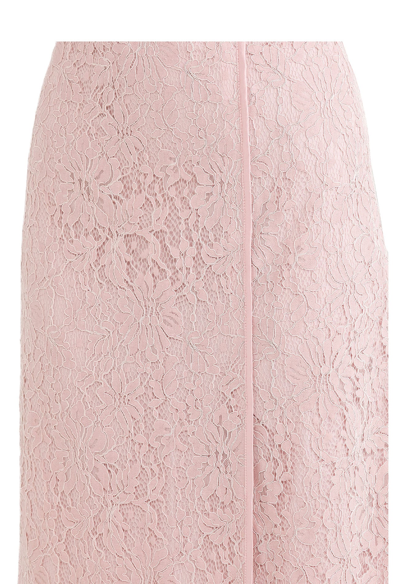 ELLE Apparel Floral Lace Split Hem Midi Skirt