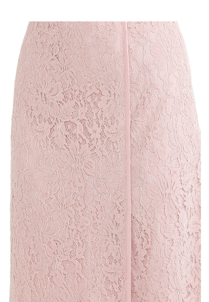 ELLE Apparel Floral Lace Split Hem Midi Skirt
