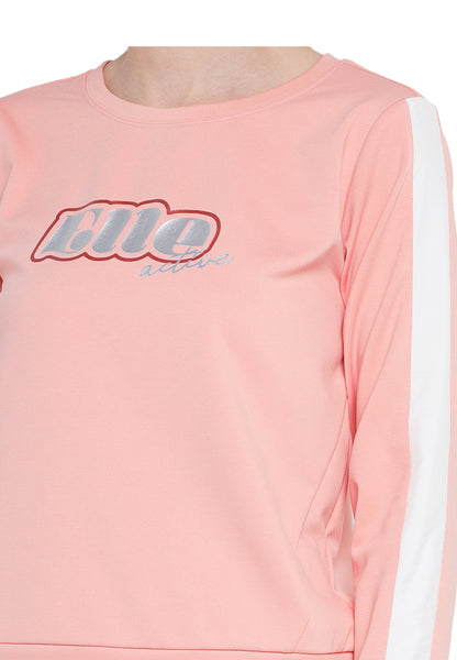 ELLE Active LOGO Sweater Top with Piping