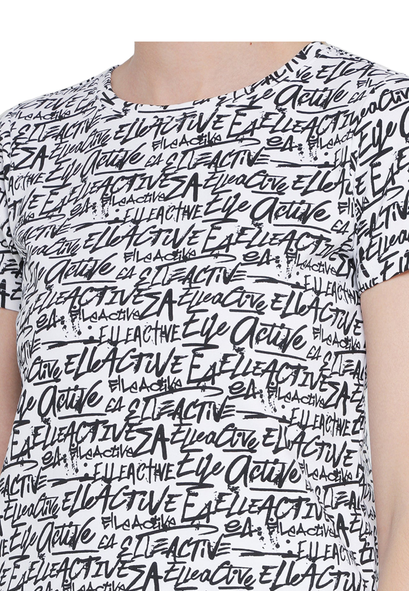 ELLE Active All Over Wording Print Tee