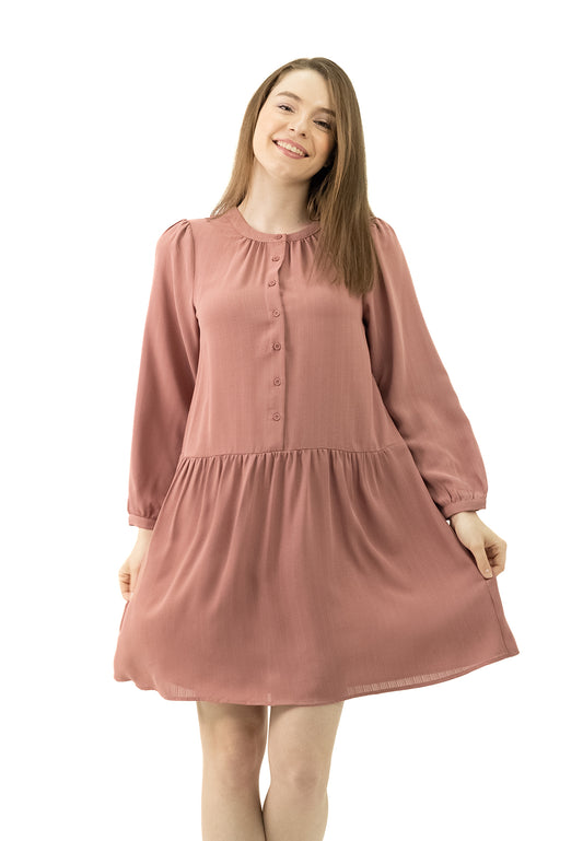 DAISY By VOIR Button Up Smock Dress