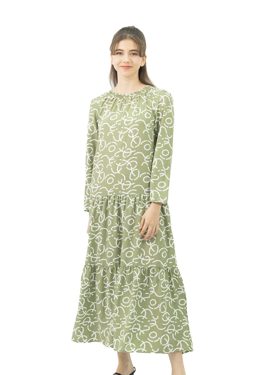 DAISY BY VOIR All Over Geo Printed Dress