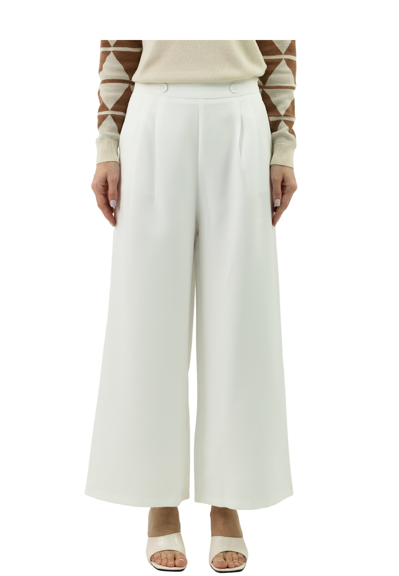 DAISY By VOIR Pleated Wide Leg Trousers