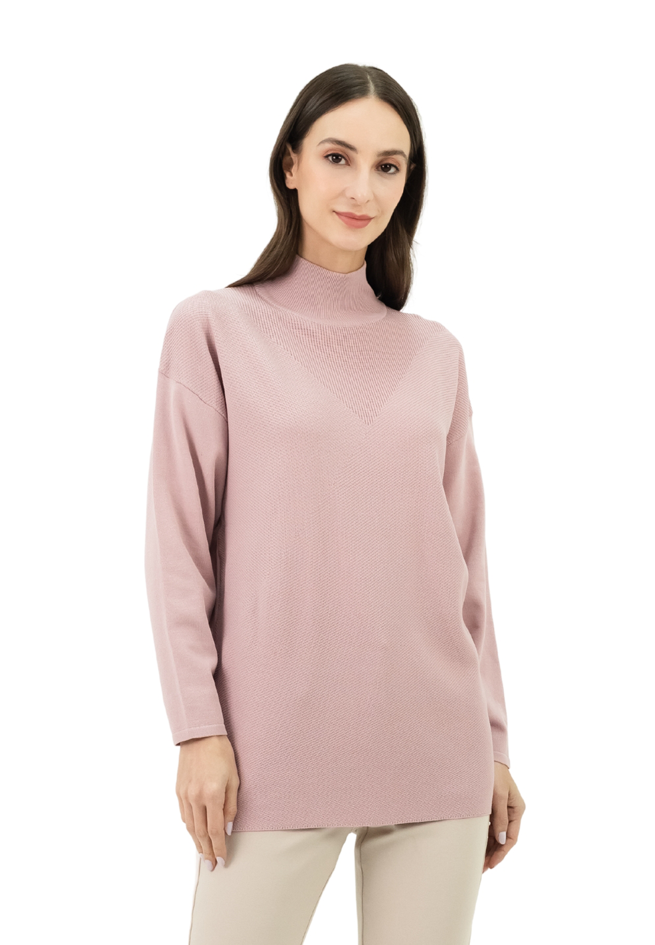 DAISY By VOIR High Turtle Neck Knit Top