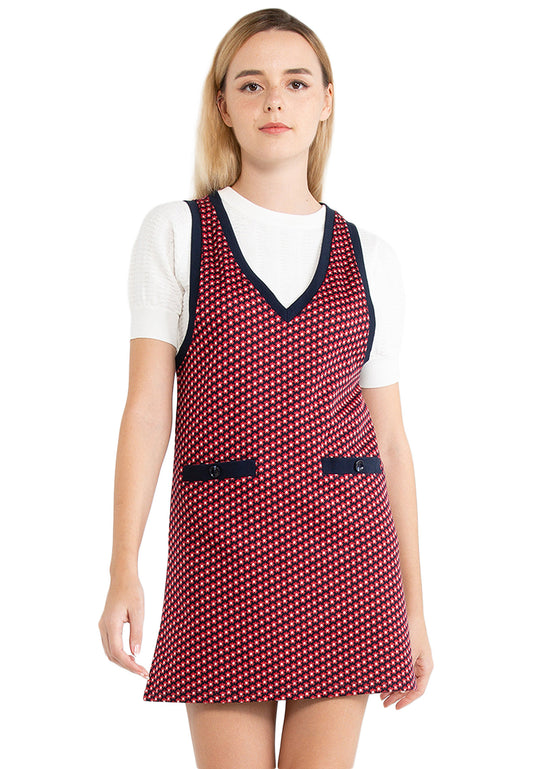 VOIR JEANS Retro Sleeveless Pinafore Dress