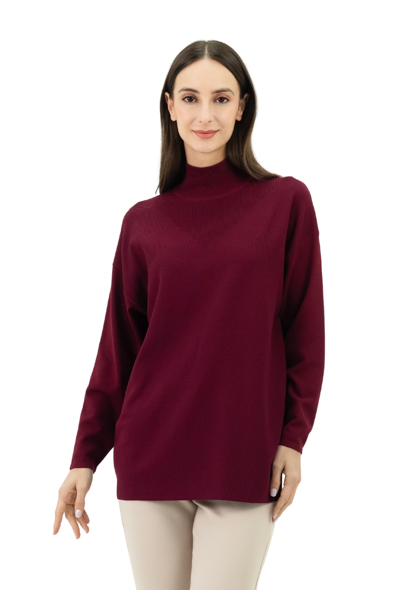 DAISY By VOIR High Turtle Neck Knit Top