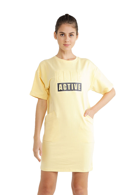 ELLE Active Embossed Logo Tee Dress